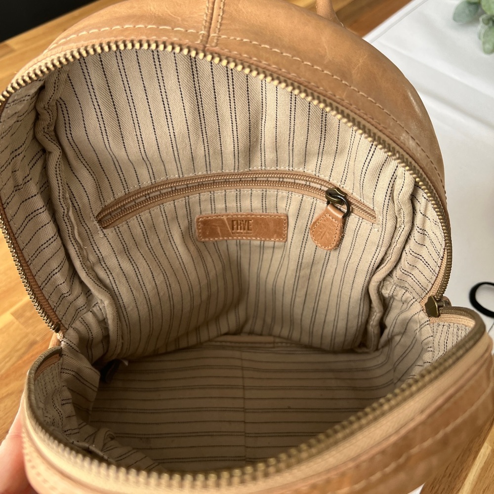 Frye Tan Leather Mini Backpack - Picture 5 of 12
